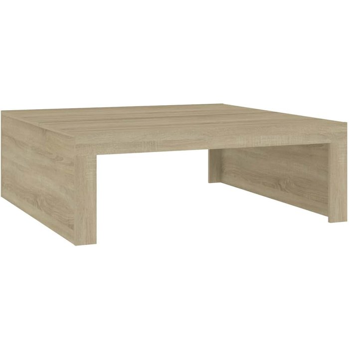 Mesa de centro madera contrachapada roble sonoma 100x100x35 cm - comfortxl
