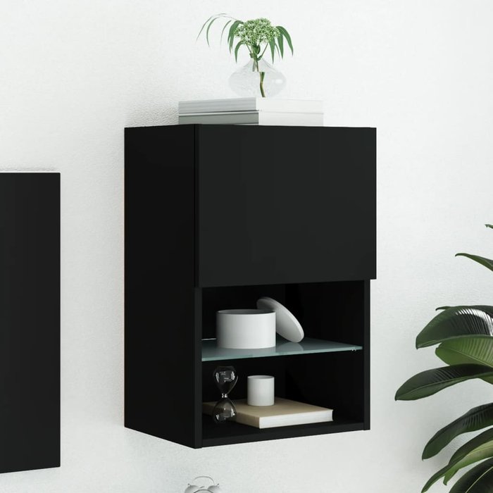 Maison exclusive - mueble para tv con luces led negro 40,5x30x60 cm