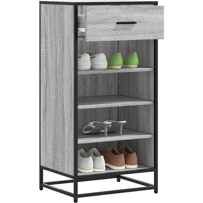 Zapatero sonoma gris 48x38x97,5 cm madera contrachapada