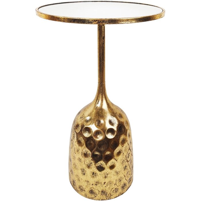 Mesa auxiliar moderna de metal y cristal para decoración del hogar