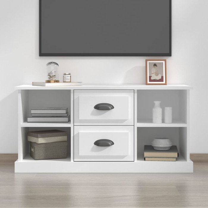 Mueble de tv blanco 99,5x35,5x48 cm madera de ingeniería
