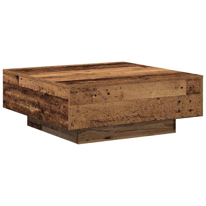Mesa de café madera vieja 80 x 80 x 31 cm madera contrachapada