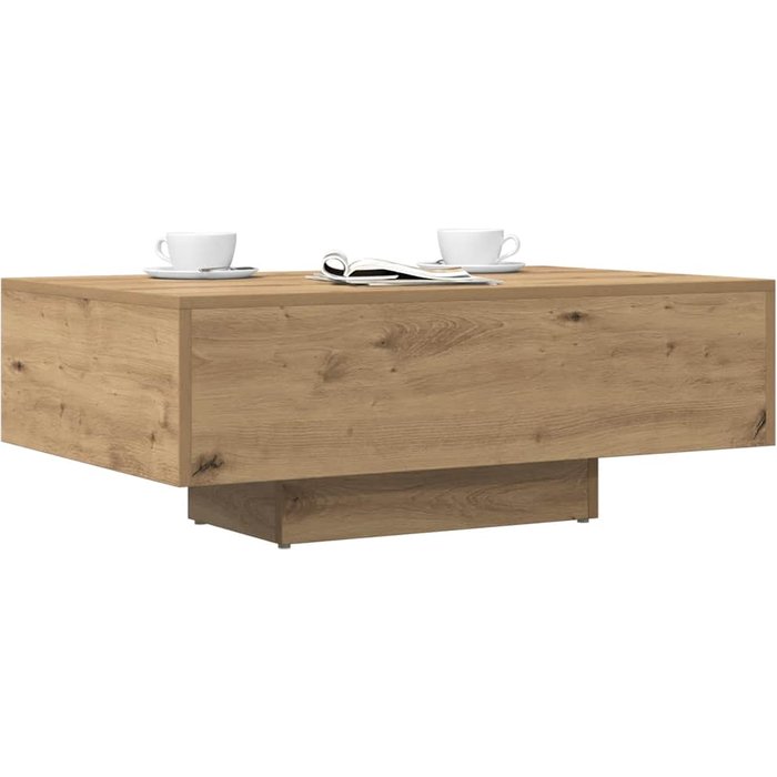Mesa de centro madera ingeniería roble artisan 85x55x31 cm