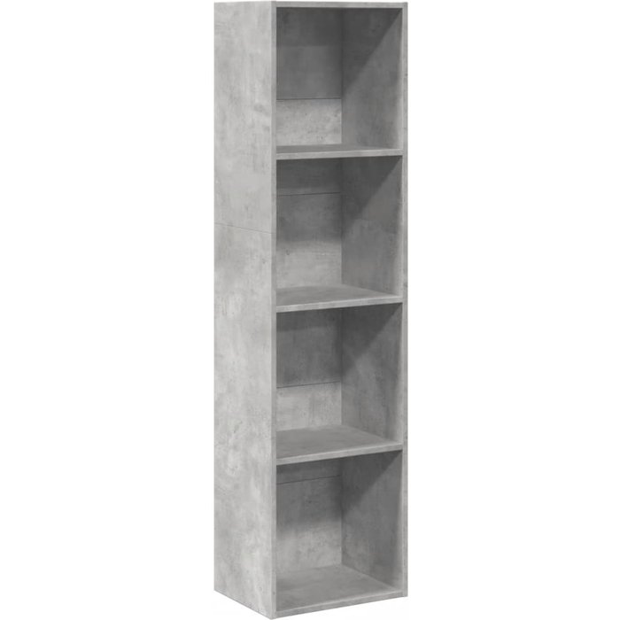 Estantería de madera de ingeniería gris hormigón 40x30x152 cm – comfortxl