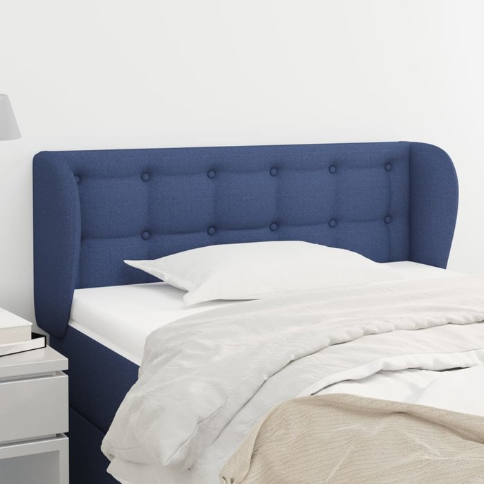 Cabecero de tela azul 103x23x78/88 cm - comfortxl