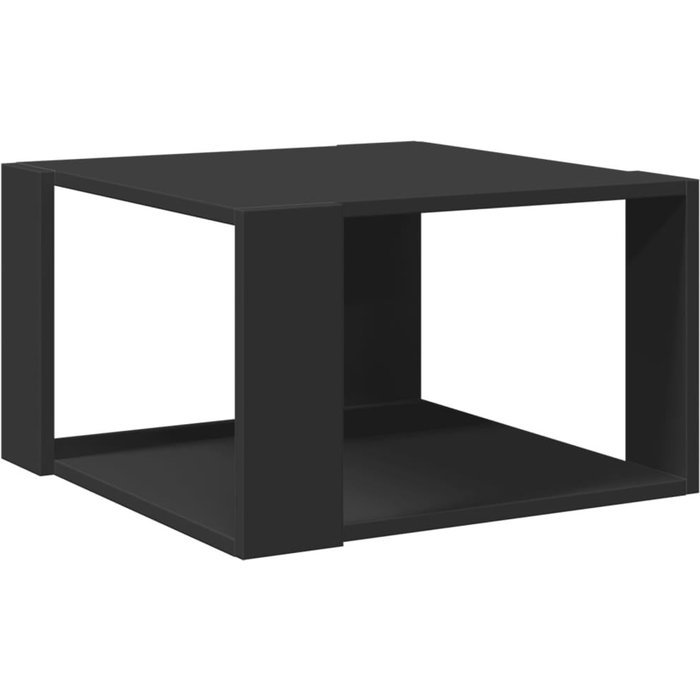 Mesa de centro de madera compuesta negra 51,5x51,5x30 cm - comfortxl