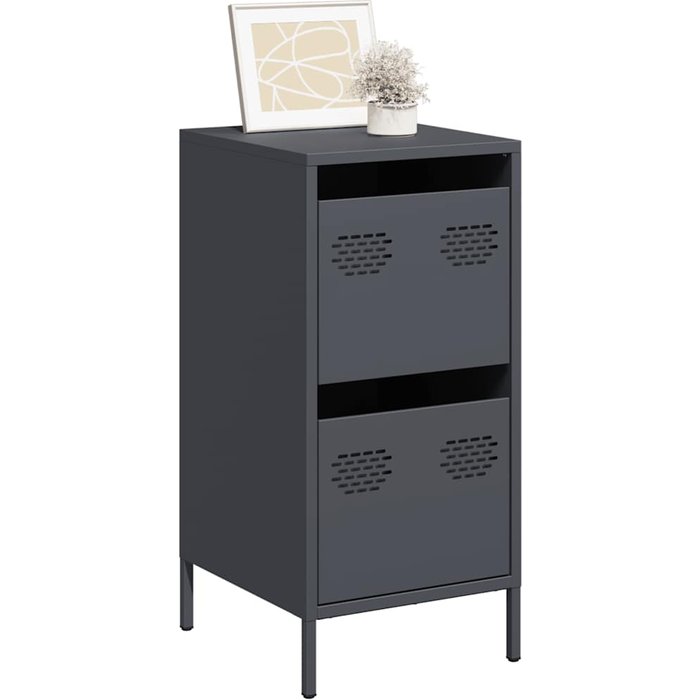 Aparador de acero laminado en frío antracita 35x39x73,5 cm vidaxl