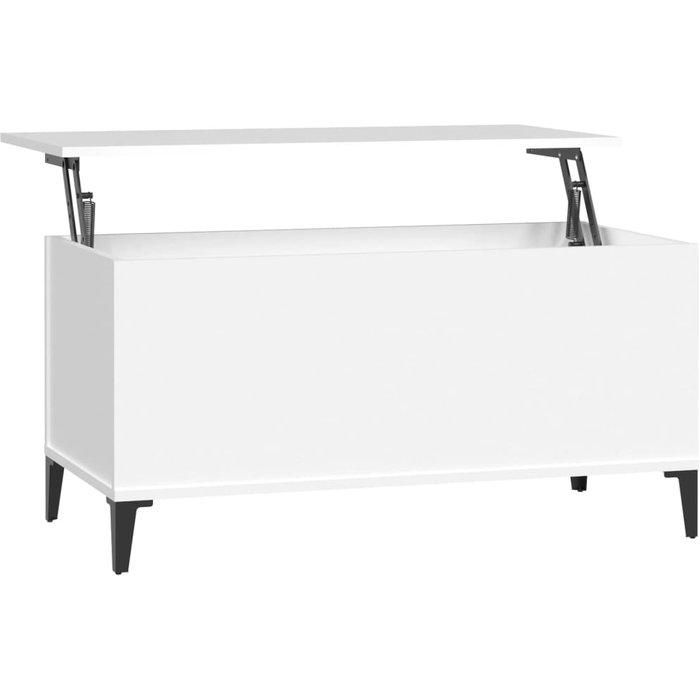 Mesa de centro madera contrachapada blanco 90x44,5x45 cm - comfortxl