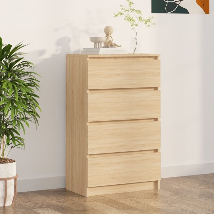 Aparador roble sonoma 60x35x98,5 cm madera contrachapada