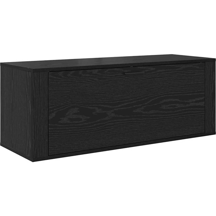 Armario para zapatos con estante roble negro 100 x 35 x 38 cm - comfortxl