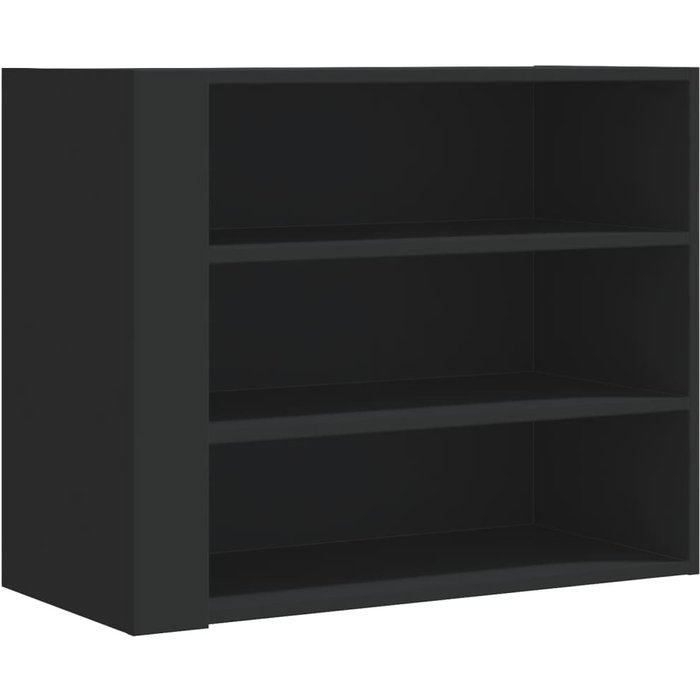 Armario de pared de contrachapado negro 75x35x60 cm - comfortxl