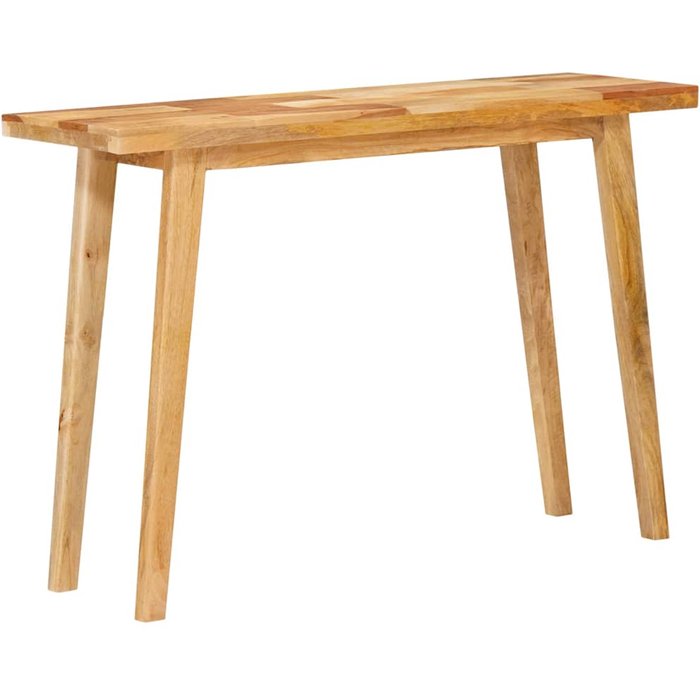 Mesa de comedor natural 100 x 35 x 75 cm madera de mango maciza vidaxl