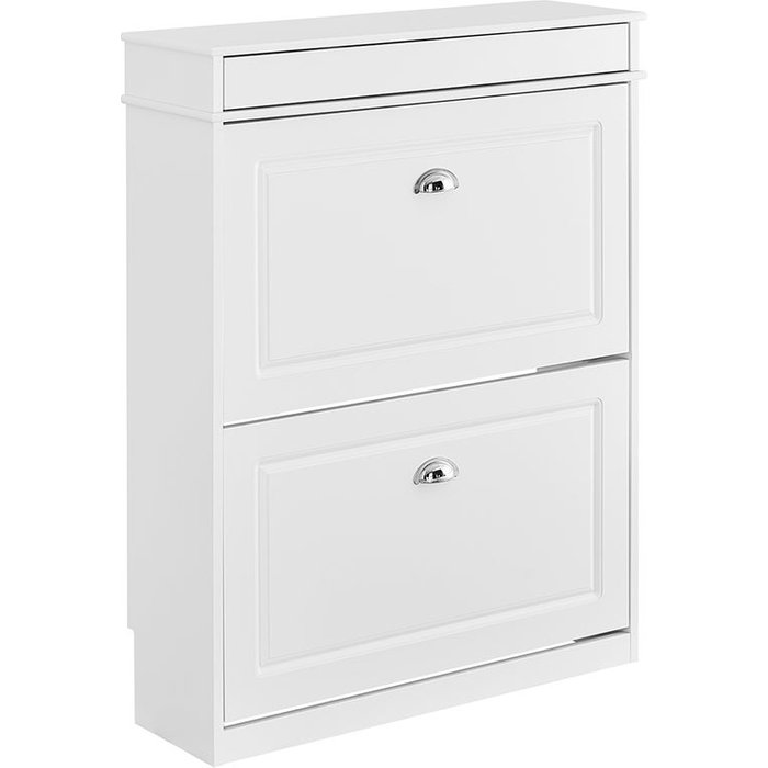 Sobuy armario zapatero con un cajón blanco 75x24x96cm clásico fsr78-l-w