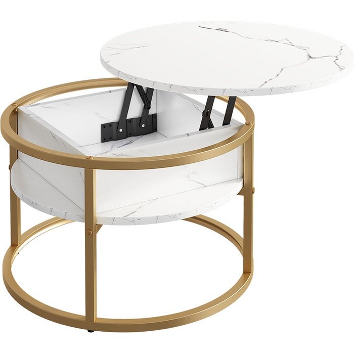 Vicco mesa baja marlo, mármol blanco, 57 x 57 cm