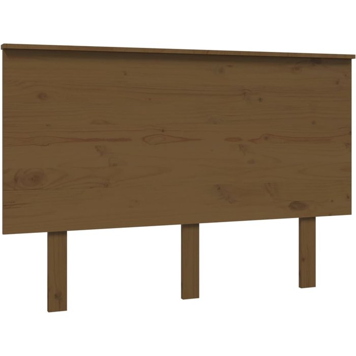 Cabecero de cama madera maciza de pino marrón miel 124x6x82,5cm - comfortxl