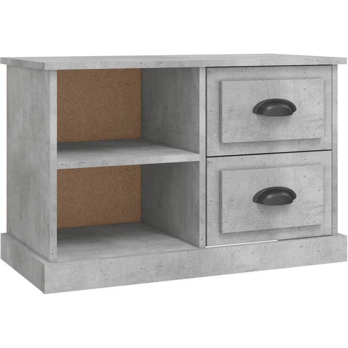 Mueble tv gris cemento 73x35,5x47,5 cm madera contrachapada