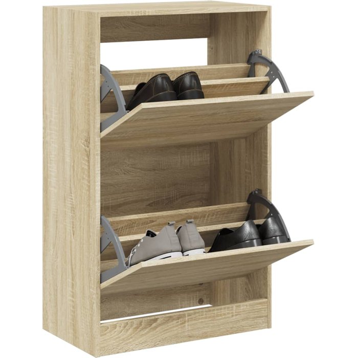 Zapatero roble sonoma 60x34x96,5 cm madera contrachapada