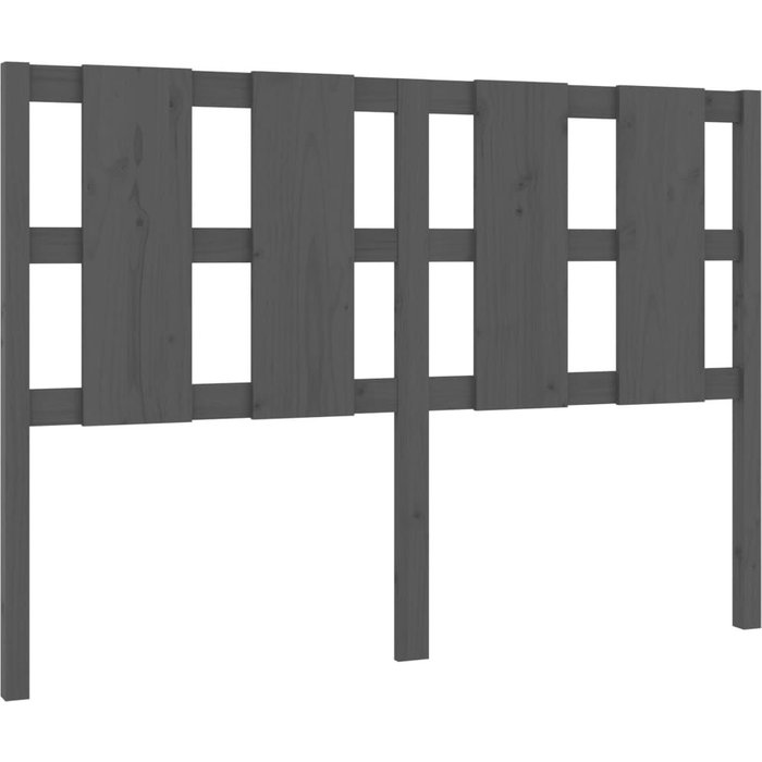 Cabecero de cama madera maciza de pino gris 145,5x4x100 cm - comfortxl
