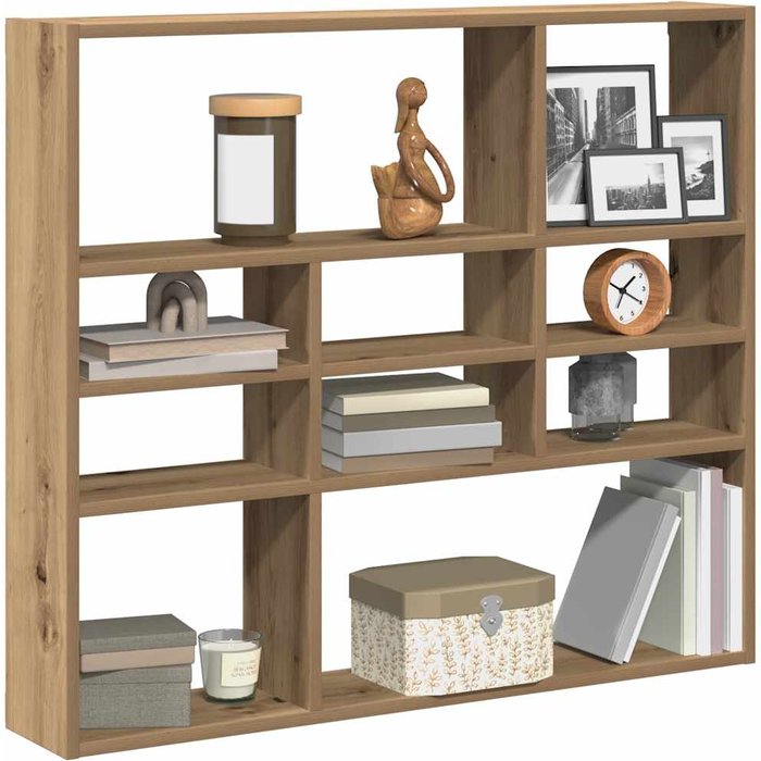 Maison exclusive - estante de pared madera ingeniería roble artisian 90x16x78 cm