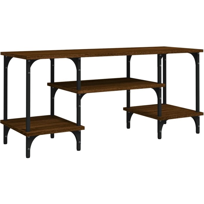 Mueble tv roble marrón 102x35x45,5 cm madera contrachapada