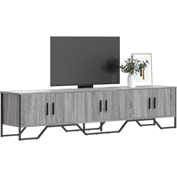 Mueble de tv madera de ingeniería gris sonoma 180x34x41 cm vidaxl