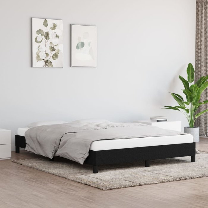 Maison exclusive - cama sin colchón tela negro 140x190 cm