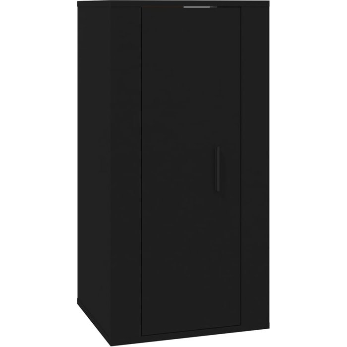 Mueble tv de pared negro 40x34,5x80 cm