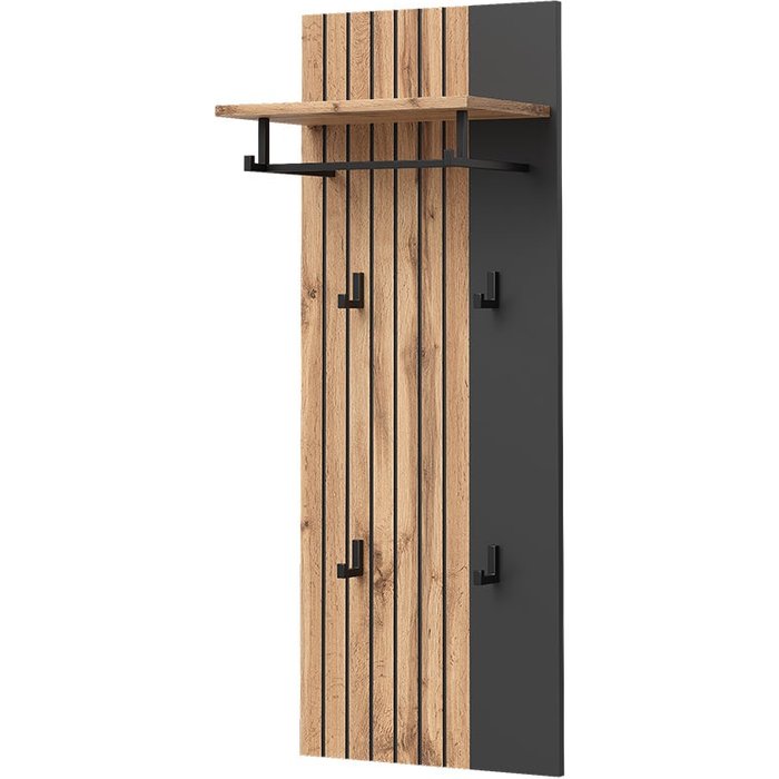 Vicco perchero de pared amber, roble wotan, 43 x 110 cm