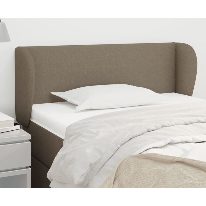 Cabecero de tela gris taupe 83x23x78/88 cm - comfortxl