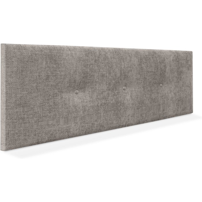 Dhome cabecero de lana natural con botones 145x50cm camas 135/140 - gris