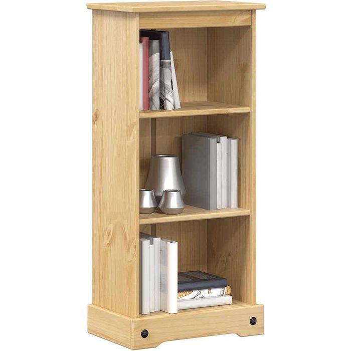 Librería corona, 46x29x100 cm, madera maciza de pino. - pangivo