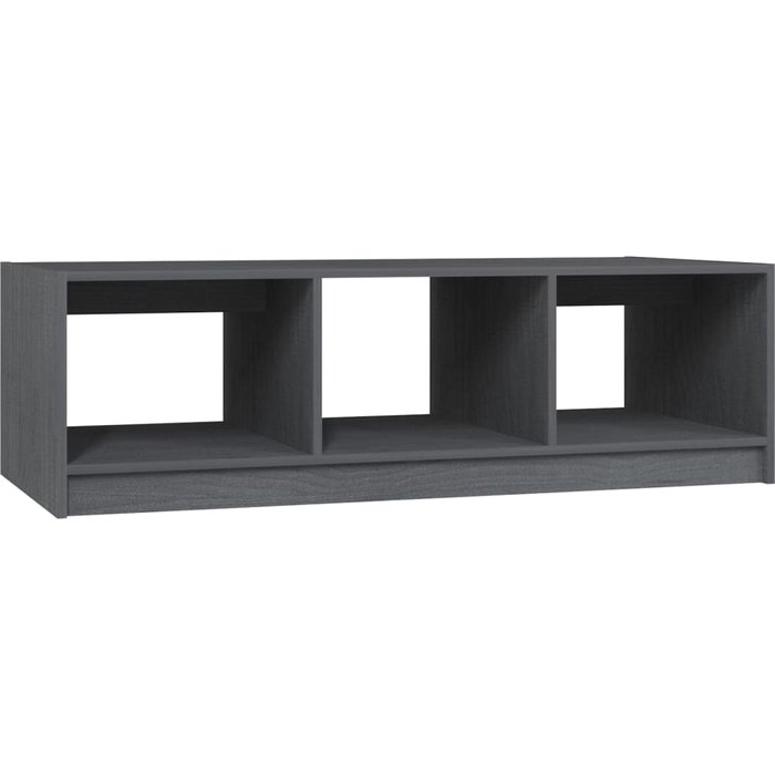 Mesa de centro de pino macizo en gris 110x50x34 cm - comfortxl