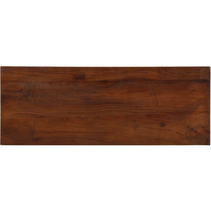 Tablero rectangular de 90x30x3,8 cm fabricado en madera maciza reciclada.