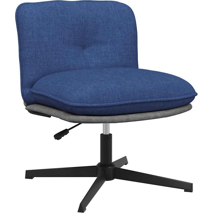 Silla de oficina giratoria de tela azul vidaxl
