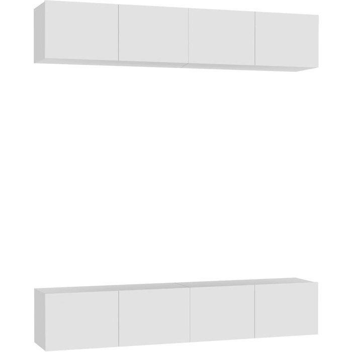 Muebles para tv 4 uds madera blanco 80x30x30 cm unico / blanco