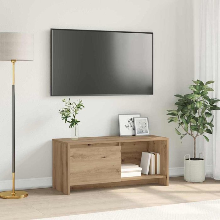 Mueble de tv de roble hecho a mano, 90 x 35 x 40 cm