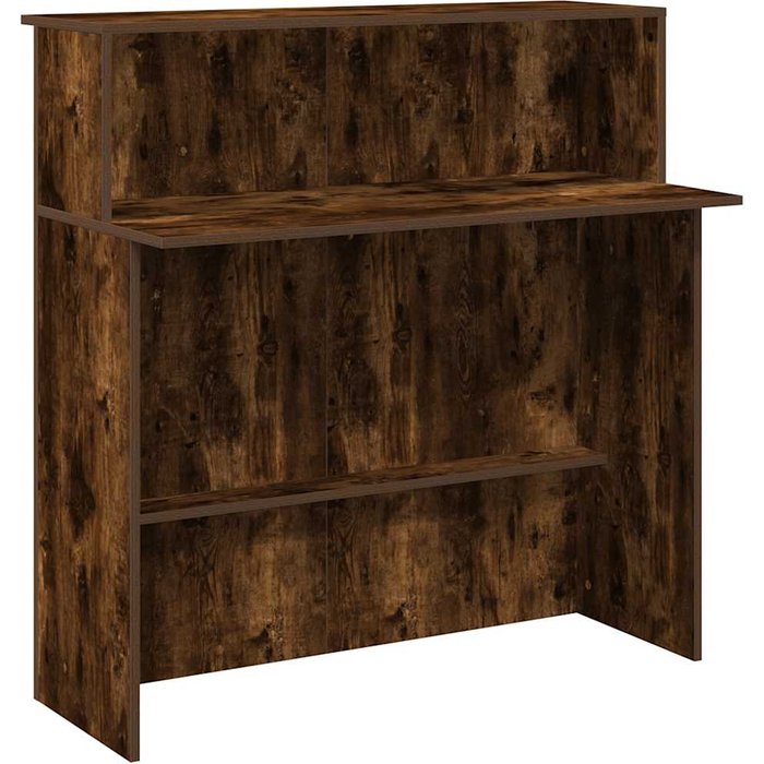 Mostrador de recepción roble ahumado 100x50x103,5 cm cfw745866