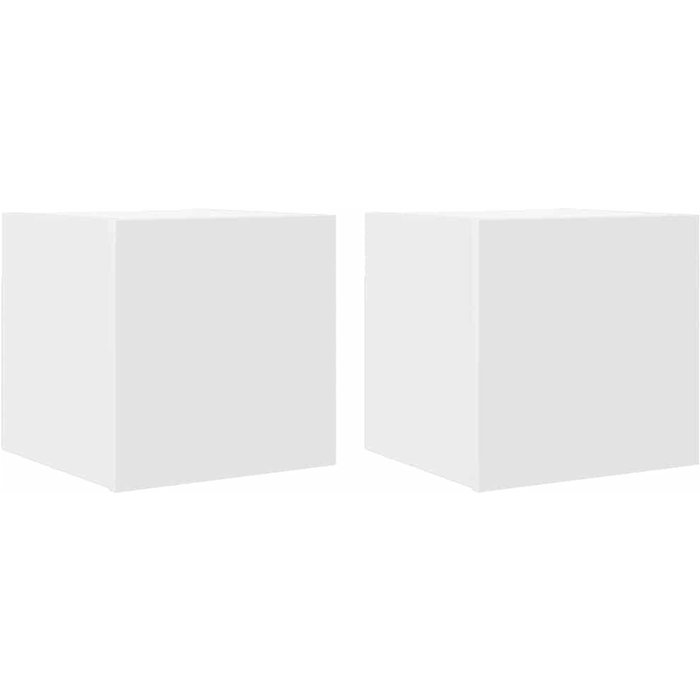 Muebles de pared para tv 2 uds blanco 30,5x30x30 cm