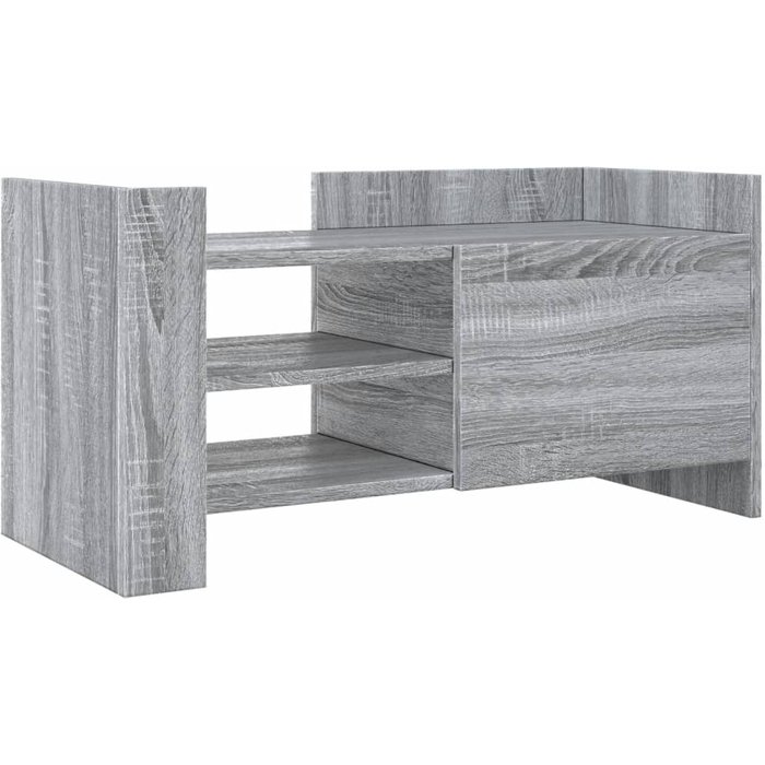 Mueble tv de madera laminada gris sonoma 80x35x40 cm - comfortxl