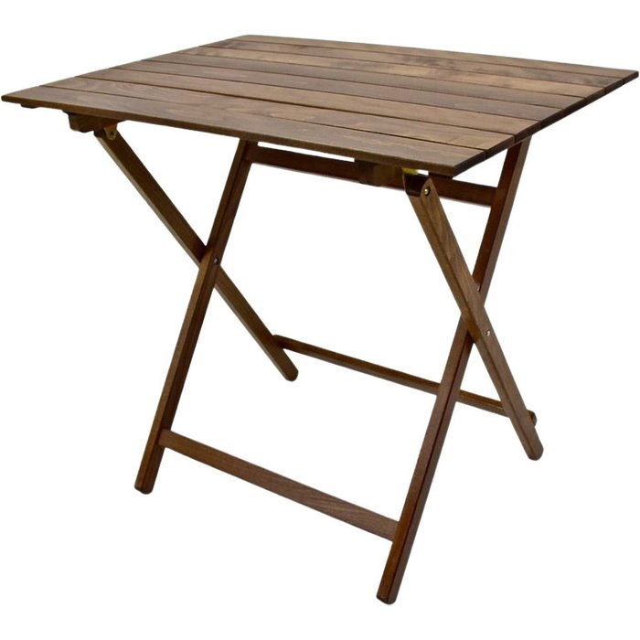 Mesa de picnic lux de madera de nogal oscuro, 80 x 60 cm, plegable