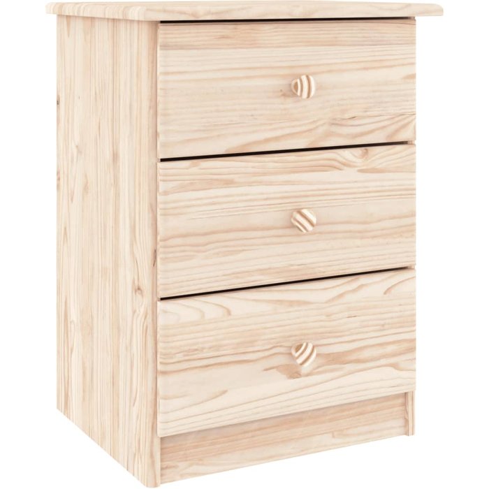 Mesita de noche alta madera maciza de pino 41x35x55,5 cm - comfortxl