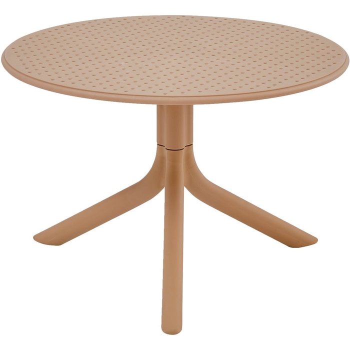 Mesa de centro de polipropileno gris paloma, 60 x 60 x 41 cm