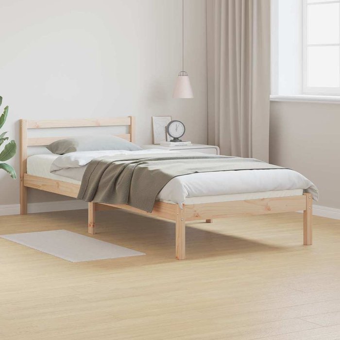 Maison exclusive - estructura de cama con cabecera marrón 225,5 x 95,5 x 69,5 cm