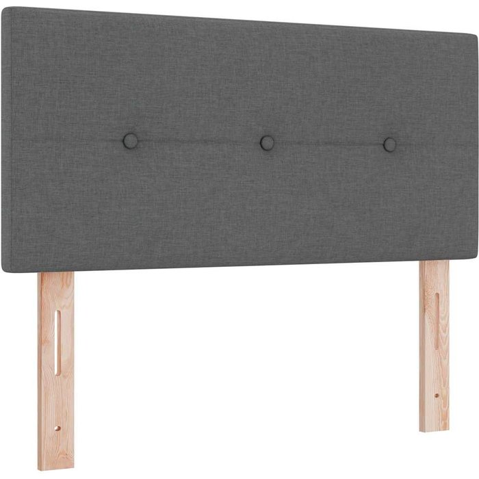 Cabecero cama - mueble cabecero ajustable en altura gris oscuro 90 cm tela