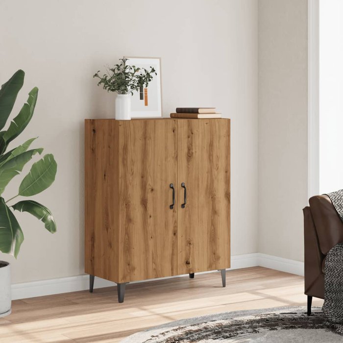 Aparador artesanal de roble 70x34x90 cm madera contrachapada