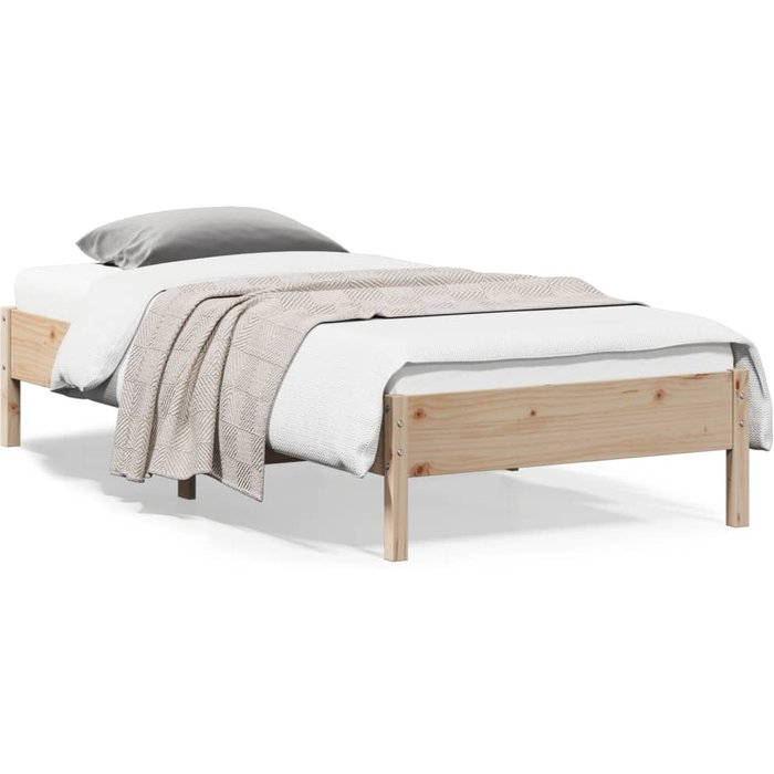 Estructura de cama 90x200 cm madera maciza de pino