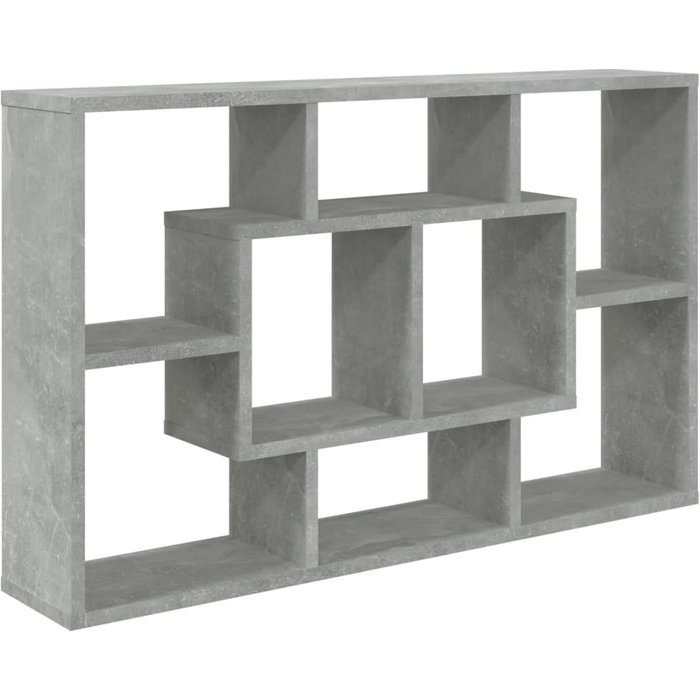 Estantería pared madera ingeniería gris hormigón 85x16x52,5 cm - comfortxl