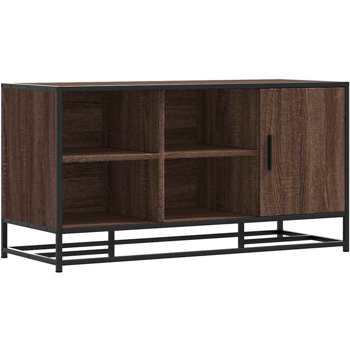 Banco zapatero madera de ingeniería roble marrón 100x40x53,5 cm - comfortxl