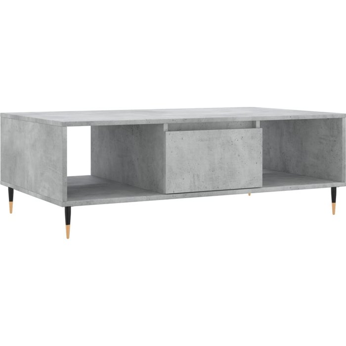 Mesa de centro madera de ingeniería gris hormigón 104x60x35 cm - comfortxl