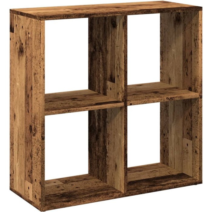 Librería divisor madera ingeniería envejecida 69,5x29x69,5 cm – comfortxl